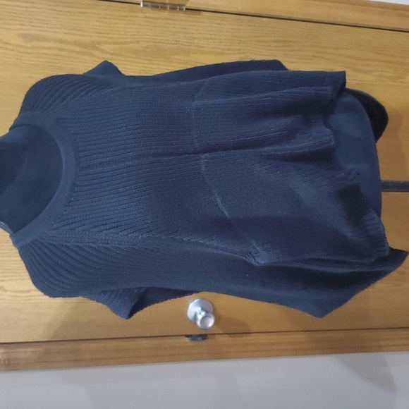 Premise nwt giza black knit open side sweater kangaroo pocket - Picture 1 of 6